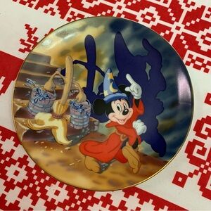 Vintage Disney Fantasia The Sorcerer’s Apprentice Commemorative Plate 1940-1990